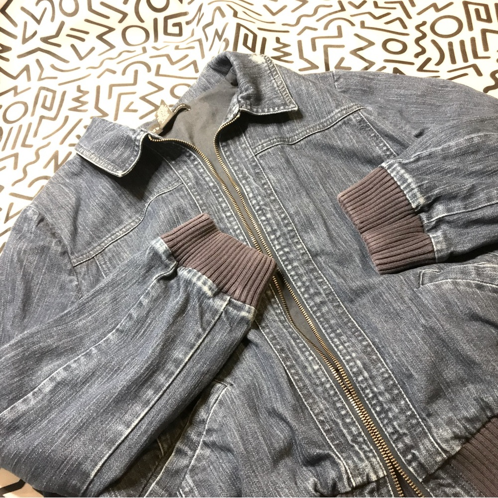 New York & Co Denim bomber